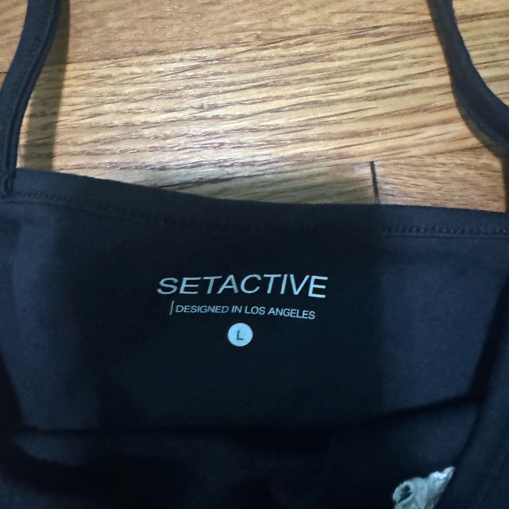 Set Active Black Spaghetti Strap Top - image 2